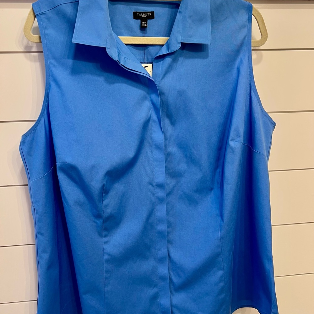 NWT NO WRINKLE SLEEVELESS BLOUSE - Picture 3 of 8